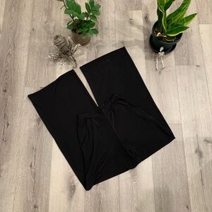 Bohoo Night Flowy Black Wide-Leg Pants